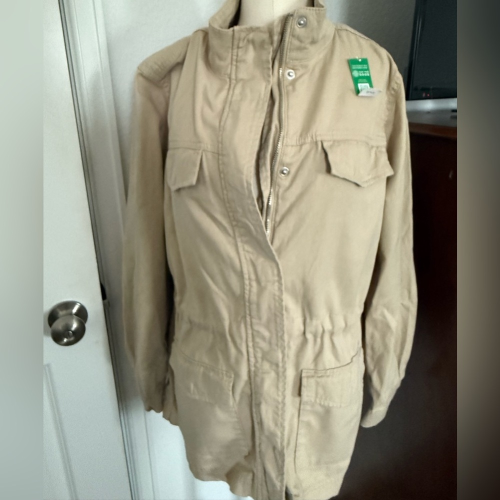 GAP Factory Utility Jacket Zipper Front Multiple Pockets